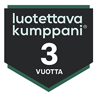 Luotettava kumppani - Luottamusmerkki 3 vuotta